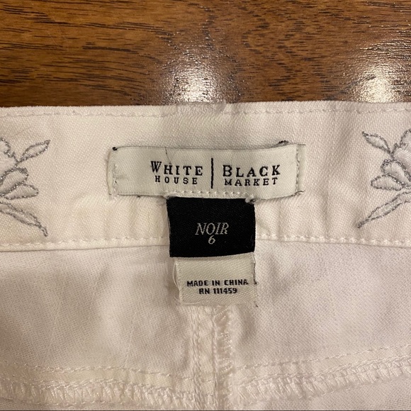 WHBM NOIR WHITE JEAN CAPRI PANTS - Picture 3 of 7